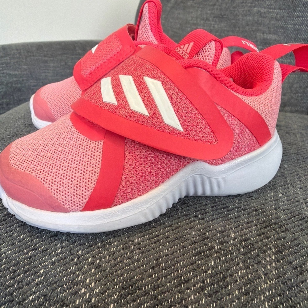 Kidcore running ADIDAS FortaRun X CF I "Shock Red" Toddler 5K low top Sneaker 5 - Picture 2 of 13